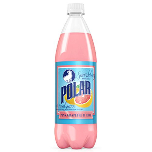 Polar Pink Grapefruit Dry Soda 1 L Plastic Bottles - Pack of 12