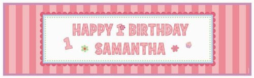 Build-a-Banner Giant Pink Party Decoration Banner To Personalize