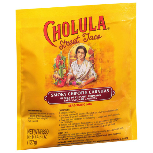 Cholula Street Taco Smoky Chipotle Carnitas Seasoning Mix, 4.5 oz