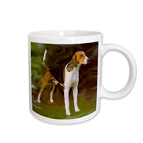3dRose American Foxhound Ceramic Mug, 11-Ounce