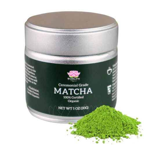 Sunlife Organics Matcha Tin - 100% Certified Organic Matcha Powder | Authentic Ceremonial Grade Japanese Green Tea (30g) Sunlife Organics Matcha Tin - 100% Certified Organic Matcha Powder | Authentic Ceremonial Grade Japanese Green Tea (30g)