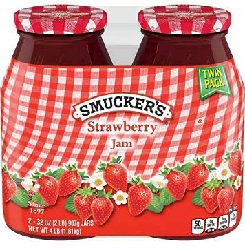 Smucker's Strawberry Jam, 32 oz, 2 pk