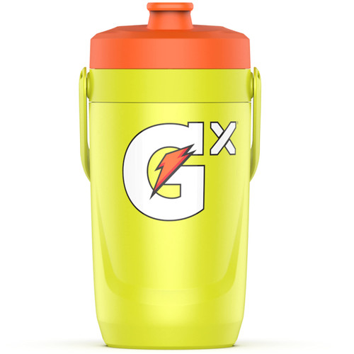 Gatorade Gx Performance Jug, 64oz, Leakproof, Non Slip Grip, Great for Athletes, Neon Yellow