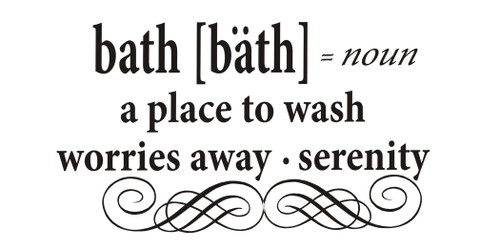 Newsee Decals Bath : a Place to wash Worries Away, Serenity Vinyl Wall Art Inspirational Quotes and Saying Home Decor Decal Sticker steamss