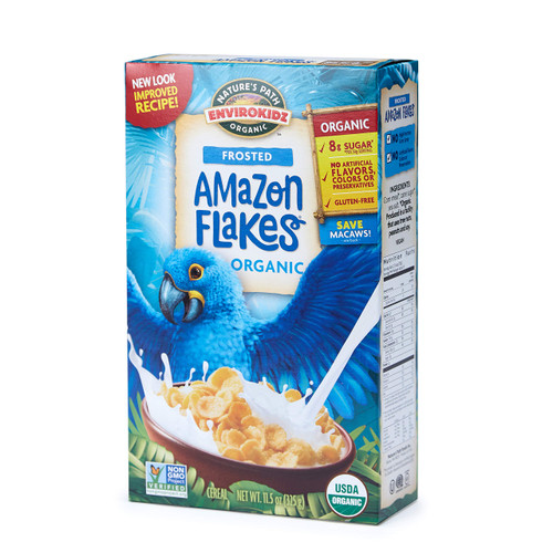 Amazon Frosted Flakes Organic Cereal, 11.5 Ounce, (Pack of 6), Gluten Free, Non-GMO, EnviroKidz by Nature's Path