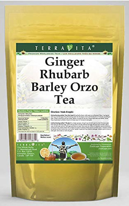 Ginger Rhubarb Barley Orzo Tea (25 tea bags, ZIN: 564274) - 2 Pack Ginger Rhubarb Barley Orzo Tea (25 tea bags, ZIN: 564274) - 2 Pack