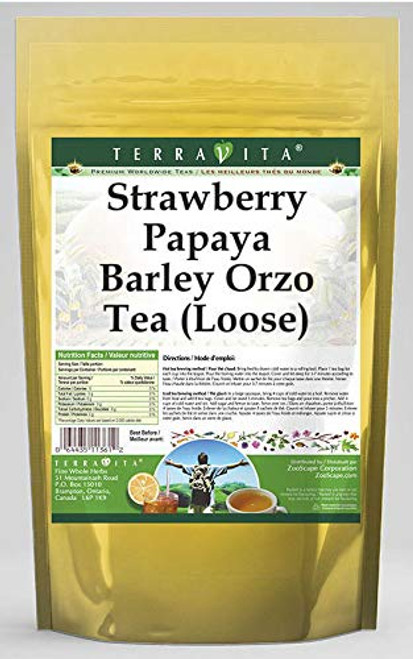 Strawberry Papaya Barley Orzo Tea (Loose) (8 oz, ZIN: 565265) - 2 Pack Strawberry Papaya Barley Orzo Tea (Loose) (8 oz, ZIN: 565265) - 2 Pack
