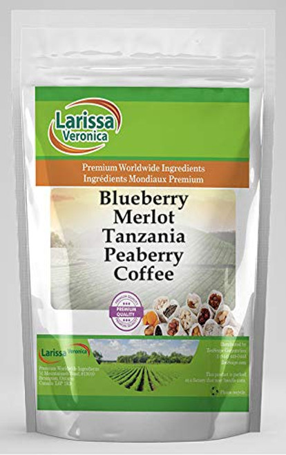 Blueberry Merlot Tanzania Peaberry Coffee (Gourmet, Naturally Flavored, Whole Coffee Beans) (4 oz, ZIN: 566652) - 2 Pack