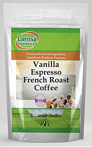 Vanilla Espresso French Roast Coffee (Gourmet, Naturally Flavored, Whole Coffee Beans) (8 oz, ZIN: 566987) - 2 Pack