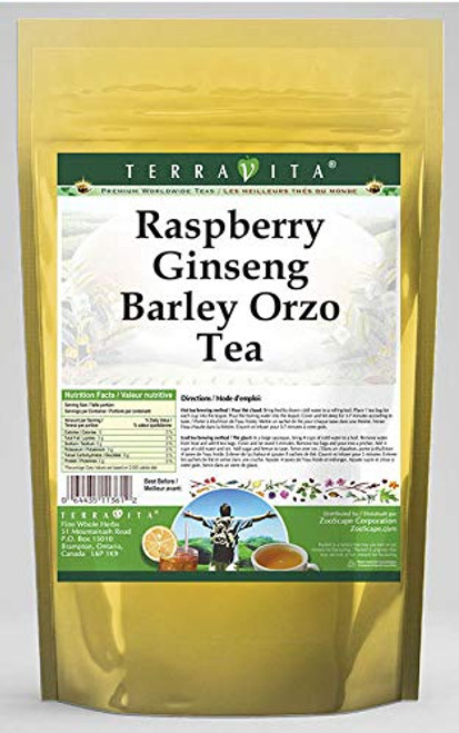Raspberry Ginseng Barley Orzo Tea (25 tea bags, ZIN: 567862) - 2 Pack Raspberry Ginseng Barley Orzo Tea (25 tea bags, ZIN: 567862) - 2 Pack
