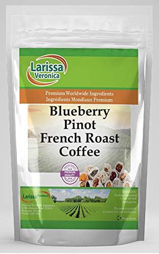 Blueberry Pinot French Roast Coffee (Gourmet, Naturally Flavored, Whole Coffee Beans) (8 oz, ZIN: 568495) - 2 Pack