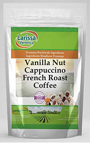 Vanilla Nut Cappuccino French Roast Coffee (Gourmet, Naturally Flavored, Whole Coffee Beans) (8 oz, ZIN: 569639) - 2 Pack
