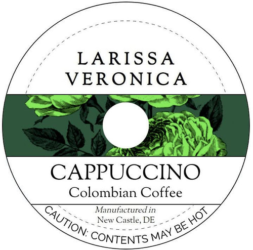 Cappuccino Colombian Coffee (Single Serve K-Cup Pods) (Gourmet, Naturally Flavored, Whole Coffee Beans) (12 pods, ZIN: 571723) - 2 Pack