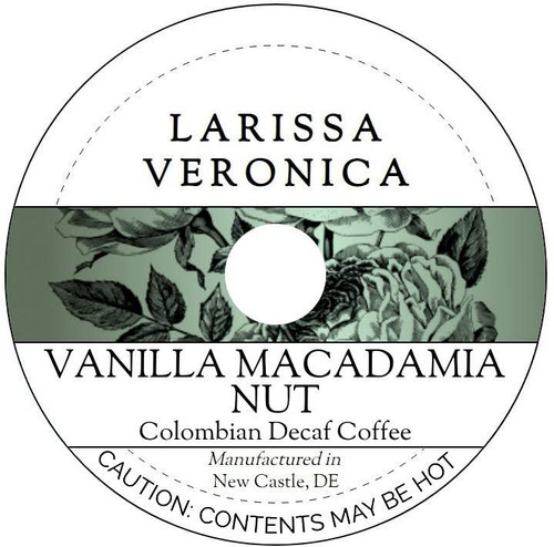 Vanilla Macadamia Nut Colombian Decaf Coffee (Single Serve K-Cup Pods) (Gourmet, Naturally Flavored, Whole Coffee Beans) (12 pods, ZIN: 575324) - 2 Pack