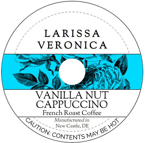 Vanilla Nut Cappuccino French Roast Coffee (Single Serve K-Cup Pods) (Gourmet, Naturally Flavored, Whole Coffee Beans) (12 pods, ZIN: 578231) - 2 Pack