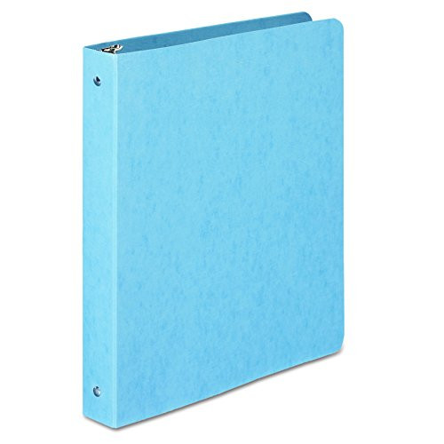 Wilson Jones 38612 PRESSTEX Round Ring Binder, 1" Cap, Light Blue