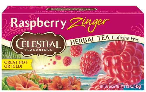 Celestial Seasonings Herbal Tea, Raspberry Zinger, 20 Count Celestial Seasonings Herbal Tea, Raspberry Zinger, 20 Count