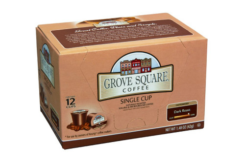 Grove Square Coffee, Dark Roast, Single Serve Coffee Cup for Keurig K-Cup Brewers, 12-Count(Instant Coffee) Grove Square Coffee, Dark Roast, Single Serve Coffee Cup for Keurig K-Cup Brewers, 12-Count(Instant Coffee)