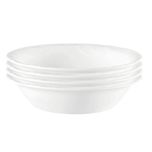 Corelle Vitrelle 4-Pieces 18-Oz Soup/Cereal Bowls, Chip & Crack Resistant Glass Dinnerware Set Bowls, Bella Faenza