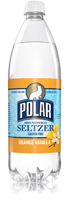 Polar Beverages Polar Seltzer Orange Vanilla, 33.8 Fluid Ounce (Pack of 12)