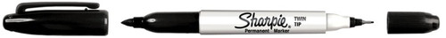 Bulk Buy: Sanford Sharpie Twin Tip 1/Pkg-Black (6-Pack)