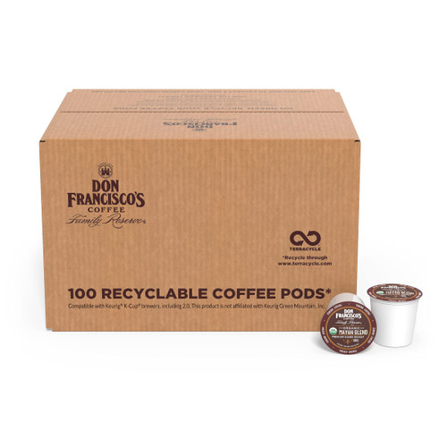 Don Francisco's Organic Mayan Blend Medium-Dark Roast Coffee Pods - 100 Count - Recyclable Single-Serve Coffee Pods, Compatible with your K- Cup Keurig Coffee Maker (Including 2.0) Don Francisco's Organic Mayan Blend Medium-Dark Roast Coffee Pods - 100 Count - Recyclable Single-Serve Coffee Pods, Compatible with your K- Cup Keurig Coffee Maker (Including 2.0)