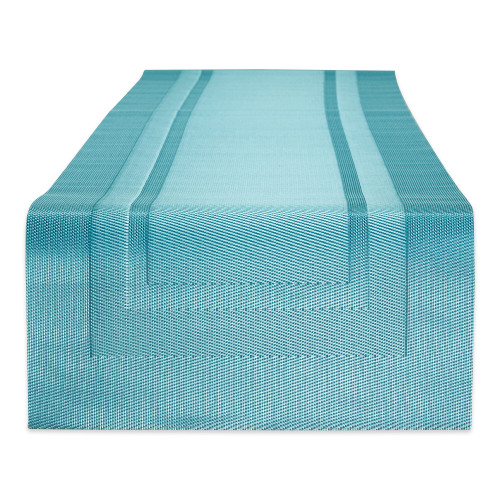 DII PVC Tabletop Collection Woven Indoor/Outdoor, Table Runner, 14x72, Teal