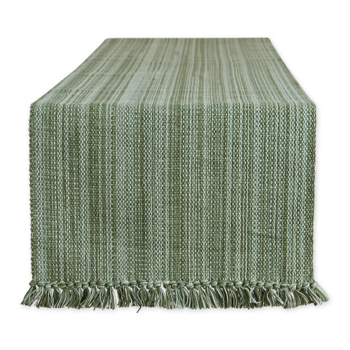 DII Variegated Tabletop Collection, Table Runner, 13x72, Artichoke Green