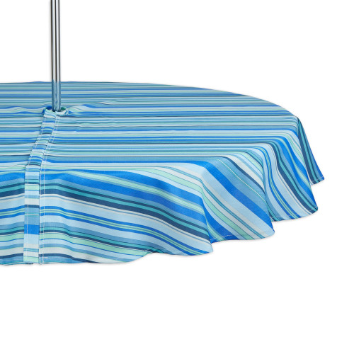 DII Indoor/Outdoor Tabletop Collection Multi-use, Machine Washable, Striped, Table Runner, 14x72, Beachy Print