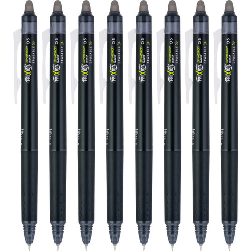 PILOT, FriXion Synergy Clicker Erasable, Refillable, Retractable Gel Ink Pens, Extra Fine Point 0.5 mm, Pack of 8, Black