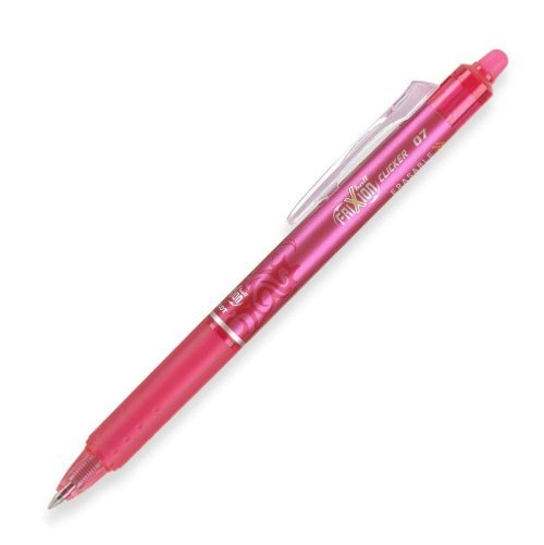 PILOT FriXion Clicker Erasable, Refillable & Retractable Gel Ink Pens, Fine Point, Pink Ink, 12-Pack (31454)