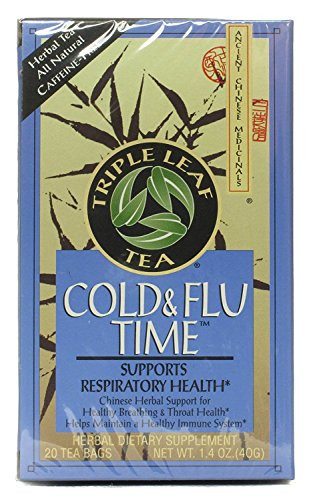 Chinese Medicinal Tea-Cold & Flu Time - Triple Leaf Tea - 20 - Bag