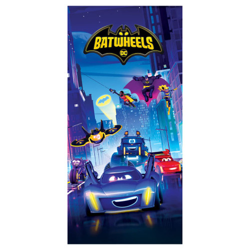 Franco Batwheels Kids Super Soft Cotton Bath/Pool/Beach Towel, 58 in x 28 in, (Official Licensed Product)