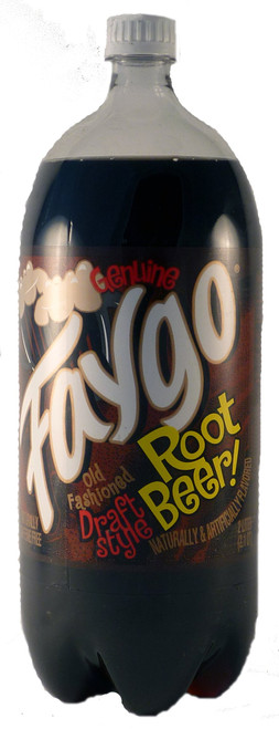 Faygo Root Beer Genuine Old Fashioned Draft Style Carbonated Soda 2 Liter Bottle