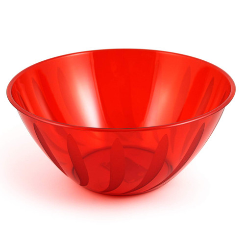 Large Swirl Plastic Bowl - 164 oz | Red | Round | 1 Pc.