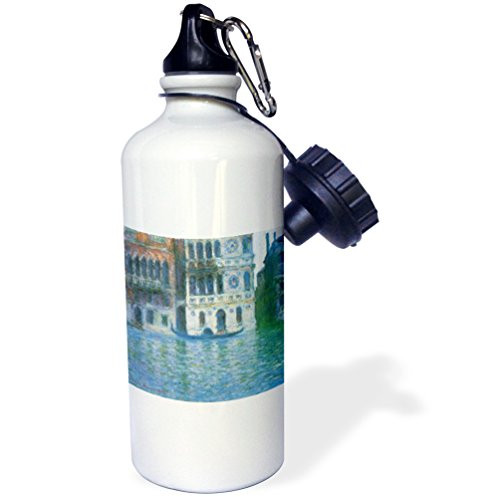 3dRose wb_126637_1"The Palazzo Dario by Claude Monet 1908" Sports Water Bottle, 21 oz, White 3dRose wb_126637_1"The Palazzo Dario by Claude Monet 1908" Sports Water Bottle, 21 oz, White