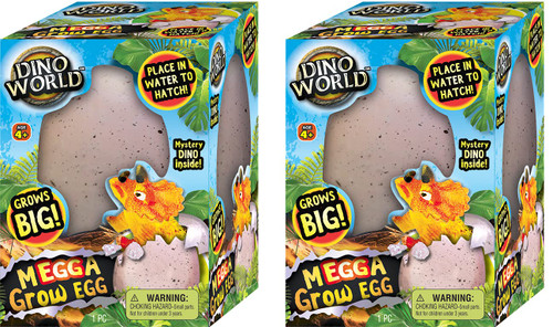 JA-RU Magic Jumbo Dinosaur Egg (2 Eggs Pack Assorted) Hatching & Growing Giant Dinosaur Toy for Kids, Boys & Girls. Surprise Mystery Water Bathtub Toy. Jurassic Novelty Easter Egg Stuffers. 1747-2