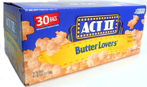 Act Ii Butter Lovers Microwave Popcorn (30 packs of 1 oz)