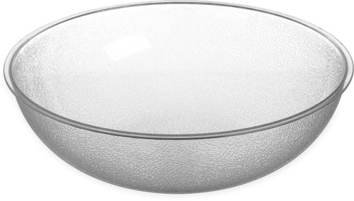 Carlisle FoodService Products CFS 720807 Round Pebbled Salad Serving Bowl, 1.7 Quart, Clear