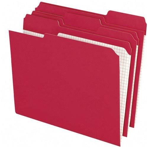 ESSR15213RED - Pendaflex Reinforced Top Tab File Folders