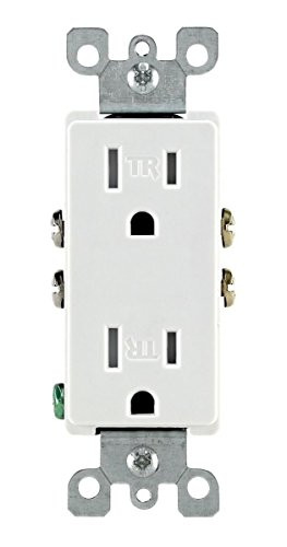 Leviton T5325-W 20 Pack 15Amp 125V Tamper Resistant Decora Duplex Receptacle, White
