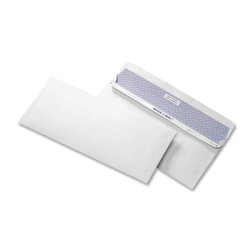 Quality Park Reveal-N-Seal Security Tinted Envelope, 10, Commercial Flap, Self-Adhesive Closure, 4.13 x 9.5, White, 500/Box
