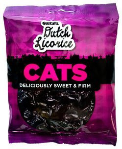 Gustaf's Traditional Dutch Cats Licorice 5.2 Oz Bag (Pack of 3)