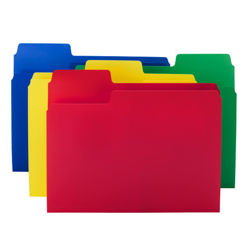 Smead SuperTab File Folder, Oversized 1/3-Cut Tab, Letter Size, Poly, 12 per Pack (10516)