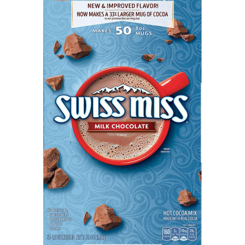 Swiss Miss Milk Chocolate Hot Cocoa Mix Packets (50 Ct.) Wholesale, Cheap, Discount, Bulk (1 - Pack)