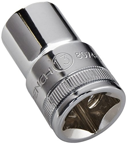 GearWrench 80748D 1/2" Drive 12 Point Standard Metric Socket 13mm, Black
