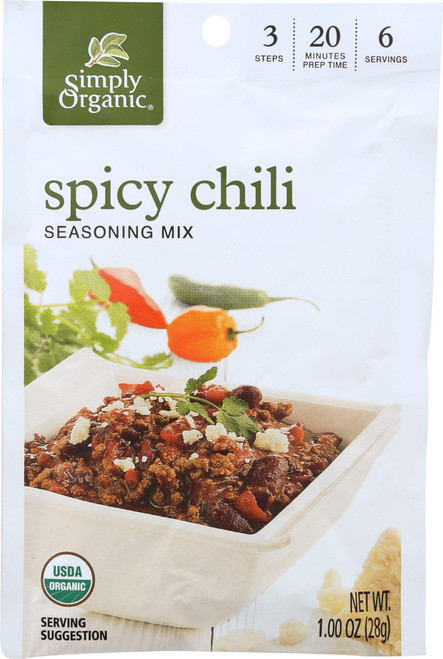 Simply Organic Spicy Chili Seasoning Mix, 1 oz