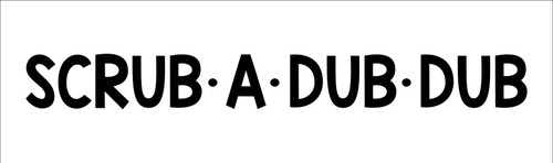 Bathroom Decals Wall Decor Quotes Scrub A Dub Dub Kids Bath Wall Art 36x4 Black