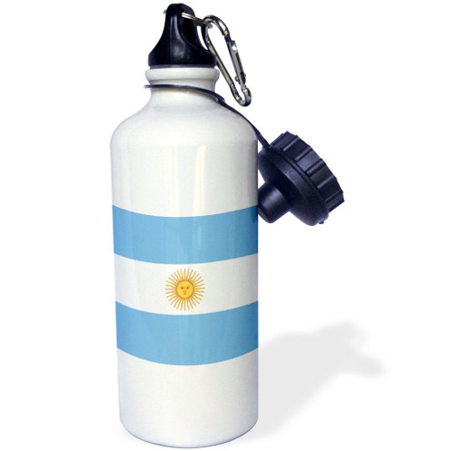 3dRose "Barbados Flag" Sports Water Bottle, 21 oz, White