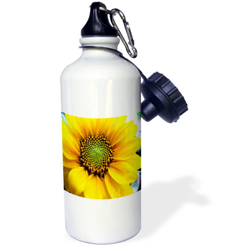 3dRose "Painted Sunflower" Sports Water Bottle, 21 oz, White 3dRose "Painted Sunflower" Sports Water Bottle, 21 oz, White